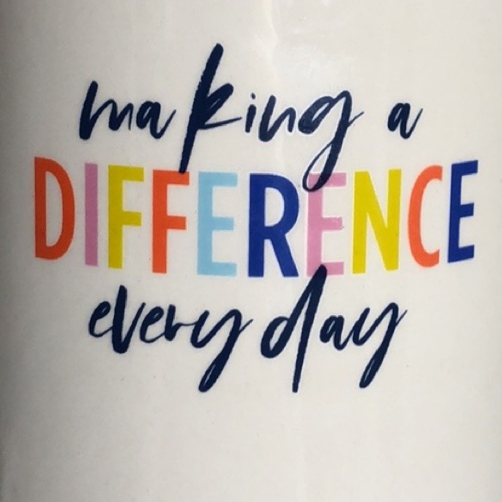 Making a Difference Inspirational Statement COFFEE Drink Mug Cup Jumbo Size NEW! - Picture 4 of 7